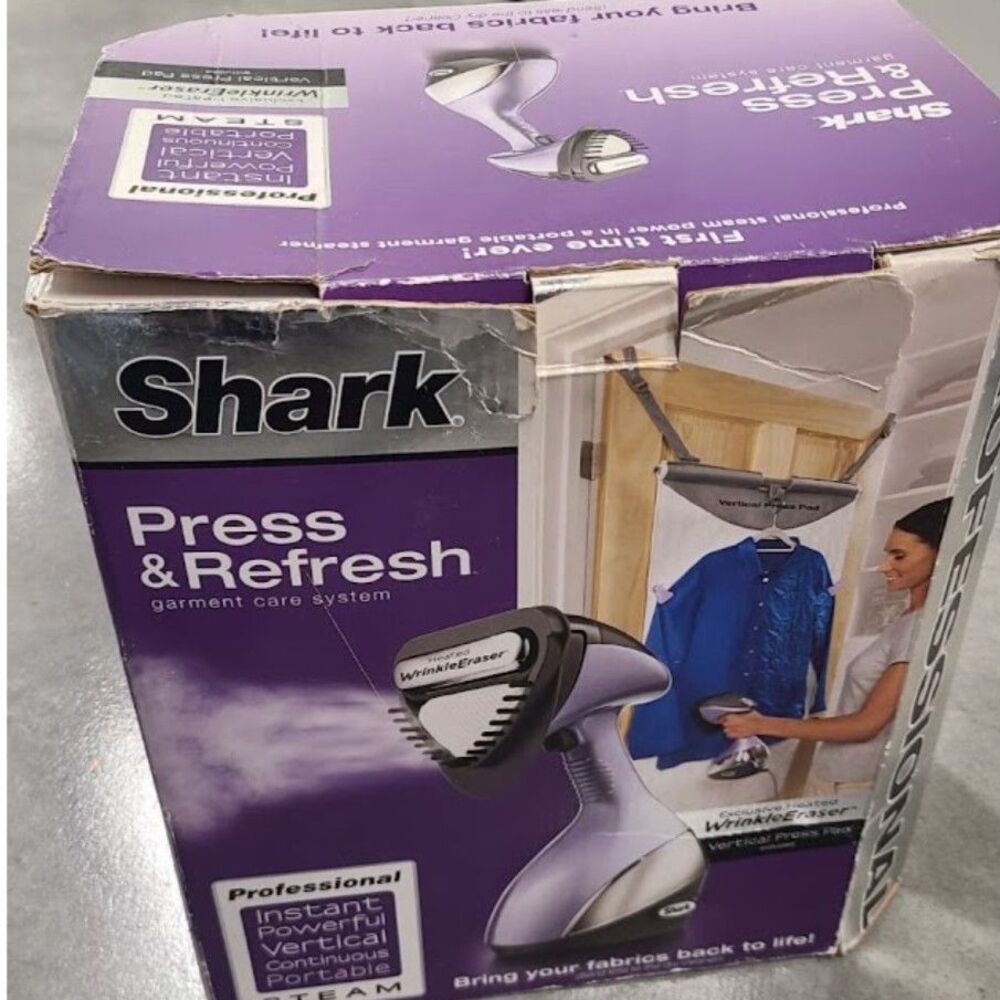 Shark Press n Refresh Steamer in Box with Accessories